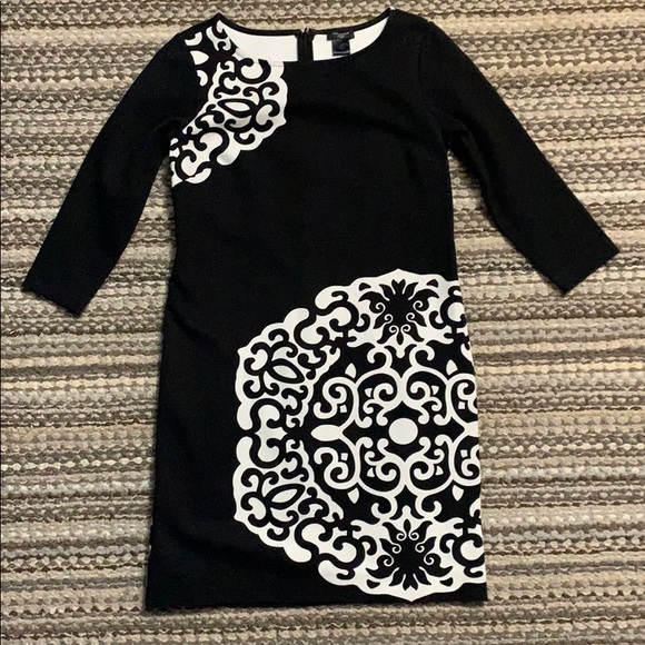 Ann Taylor Dresses & Skirts - Ann Taylor Petite Black & White Mid Dress SZ-XSP